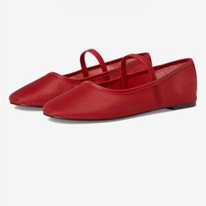 Madewell Cosme Red Mary Jane Flats